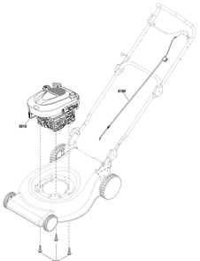 Engine Group (881293) Diagram and Parts List for 881560 (MXMU19675E-675 Series)(2012) Briggs and Stratton Lawn Mower